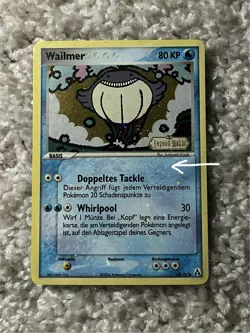 Wailmer Reverse Stamp Pokemon 2006 EX Legend Maker German 69 Holo Bleed Swirl LP - Image 3