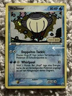 Wailmer Reverse Stamp Pokemon 2006 EX Legend Maker German 69 Holo Bleed Swirl LP - Image 4
