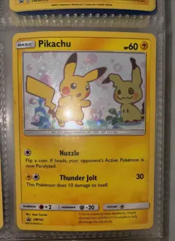 2019 Pokemon Sun & Moon Black Star Holo Pikachu Mimikyu With Regigias Gg55 - Image 1