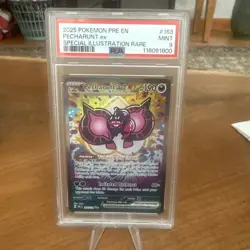 2025 POKEMON PRISMATIC EVOLUTIONS SIR PECHARUNT #163/131 EX PSA 9 - Image 1