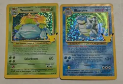 Pokemon 25th Celebrations Blastoise 2/102 & Venusaur 15/102 NM - Image 1