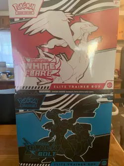Pokemon Black Bolt and White Flare Elite Trainer Box ETB Set of 2 - Image 1