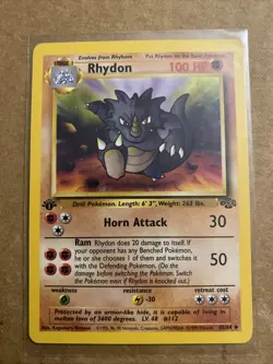 Pokemon TCG Rhydon Jungle 1st Edition 45/64 Never Played Near Mint - Image 1