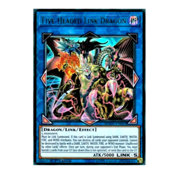 YUGIOH ~ FIVE HEADED LINK DRAGON ~ DUOV-EN007 ~ ULTRA RARE 1st EDITION - Image 1