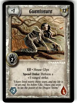 Warlord: Saga of the Storm CCG Preview Set Promo Card Gueniveure - Image 1
