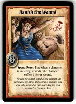 Warlord: Saga of the Storm CCG Preview Set Promo Card Banish the Wound - Image 1