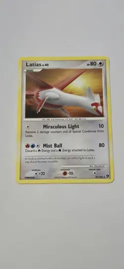 Pokemon Diamond & Pearl Great Encounters - Latias (Rare) Card 22/106 NM - Image 1