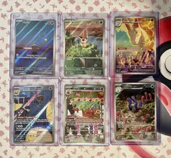 English Pokemon Illustration Rare Card Lot (6) Cleffa Victini Rapidash - Image 1