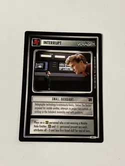 Star Trek CCG Interrupt Small Oversight Black Boarder Voyager Card - Image 1
