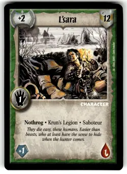 Warlord: Saga of the Storm CCG Preview Set Promo Card L'sara - Image 1