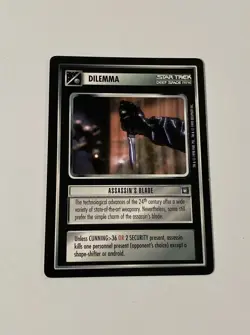 Star Trek CCG Dilemma Assassin’s Blade Black Boarder Card - Image 1