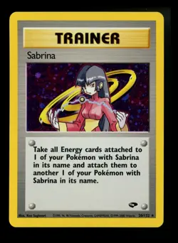 Sabrina 20/132 Gym Challenge 2000 Holo Rare WOTC Pokemon Card TCG - Image 1