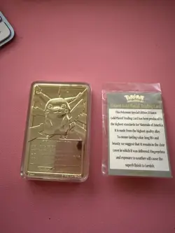 Pikachu #25 23 Karat Gold Plated Pokemon Trading Card Burger King Promo w/case - Image 2