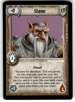 Warlord: Saga of the Storm CCG Preview Set Promo Card Stone - Image 1