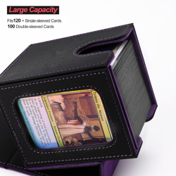 MTG Deck Box for Commander Display,Card Deck Box Fits 100 Double Sleeved Cards, - Image 2