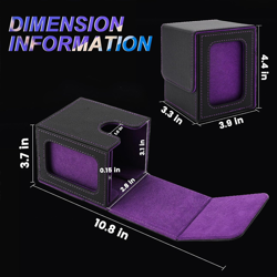 MTG Deck Box for Commander Display,Card Deck Box Fits 100 Double Sleeved Cards, - Image 5