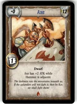 Warlord: Saga of the Storm CCG Preview Set Promo Card Axe - Image 1