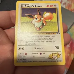 Pokemon Lt. Surge's Eevee 1st Edition Gym Challenge Card 51/132 - Image 2