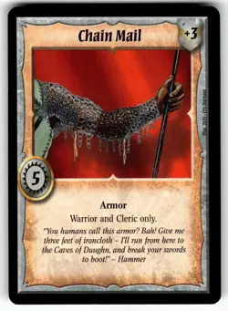 Warlord: Saga of the Storm CCG Preview Set Promo Card Chain Mail - Image 1
