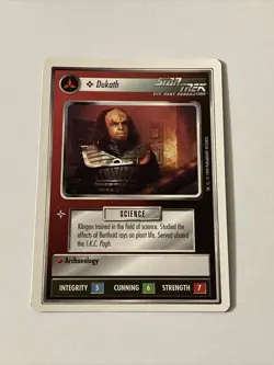 Star Trek CCG Personnel Klingon Dukath Common Card - Image 1