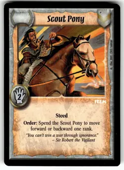 Warlord: Saga of the Storm CCG Preview Set Promo Card Scout Pony - Image 1