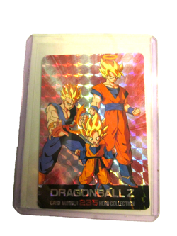 Dragon Ball Z Holo Hero Collection Prism Card #235 Goku Gohan Goten 1994- - Image 1