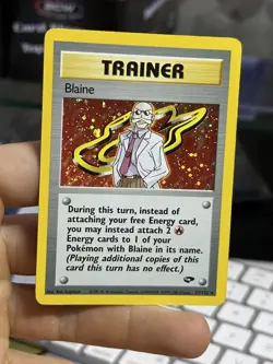#3 Blaine 17/132 Gym Challenge 2000 SWIRL Holo Rare WOTC Pokemon Card TCG - Image 3
