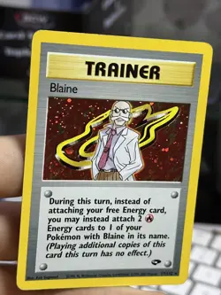 #3 Blaine 17/132 Gym Challenge 2000 SWIRL Holo Rare WOTC Pokemon Card TCG - Image 5