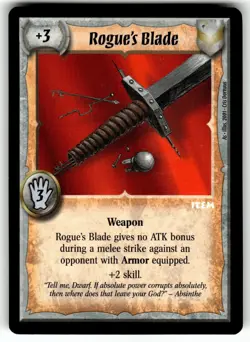 Warlord: Saga of the Storm CCG Preview Set Promo Card Rogue's Blade - Image 1