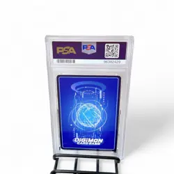 Digimon Card MetalGreymon BT1-114 SEC Parallel PSA10 Gem Mint Condition - Image 2