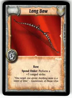 Warlord: Saga of the Storm CCG Preview Set Promo Card Long Bow - Image 1