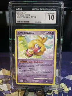 Smoochum 67/132 Secret Wonders English Pokemon Card TCG CGC 10 - Image 1