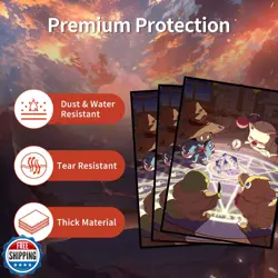 MTG Card Sleeves(Fantasy Family) Art Card Sleeves Deck Protector, Clear Front - Image 3