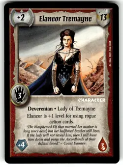 Warlord: Saga of the Storm CCG Preview Set Promo Card Elaneor Tremayne - Image 1