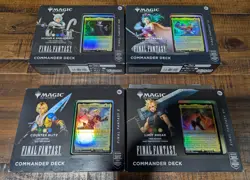 Final Fantasy Sealed Commander Deck Display (Set of All 4 Decks) Magic MTG - Image 1