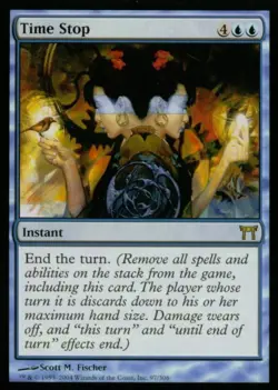 Time Stop - Light Play MTG Champions of Kamigawa - Image 1