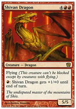Shivan Dragon - Light Play MTG 9th Edition - Image 1