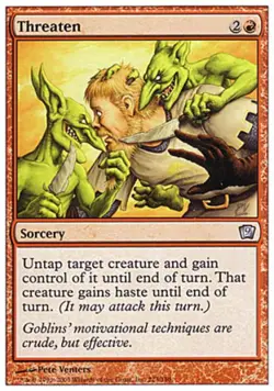 Threaten - Light Play MTG 9th Edition - Image 1