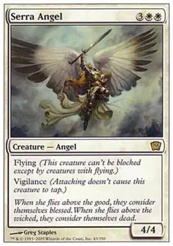 Serra Angel - Light Play MTG 9th Edition - Image 1