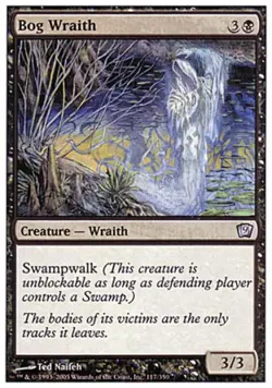 Bog Wraith - Light Play MTG 9th Edition - Image 1