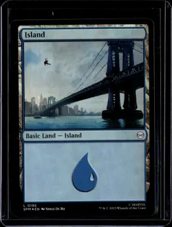 Island - 195- Foil - SPM - NM - MTG Magic the Gathering - Image 1
