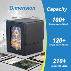 MTG Deck Box, Double Display Window MTG, Commander Deck Box Fits 120+ Single Sle - Image 3