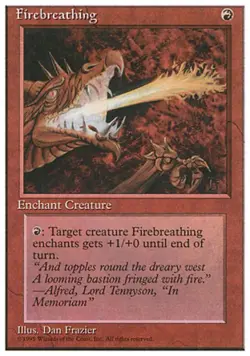 Firebreathing - Light Play MTG 4th Edition - Image 1