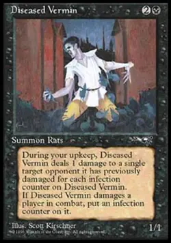 Diseased Vermin - Light Play MTG Alliances - Image 1