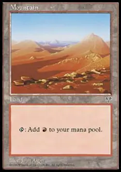 Mountain B - Light Play MTG Mirage - Image 1