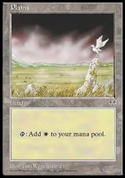 Plains D - Light Play MTG Mirage - Image 1
