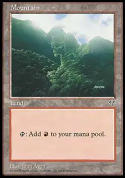 Mountain - Light Play MTG Mirage - Image 1