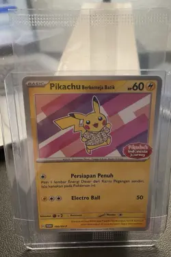 Pokemon Berkemeja Flower Promo Pikachu's Indonesia Journey Card 190/SV-P - Image 1