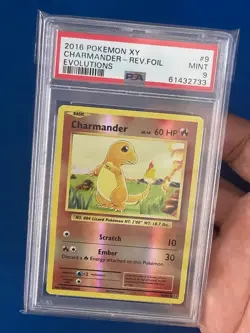 2016 Pokemon XY Charmander - Reverse Foil Evolutions #9 PSA 9 - Image 3