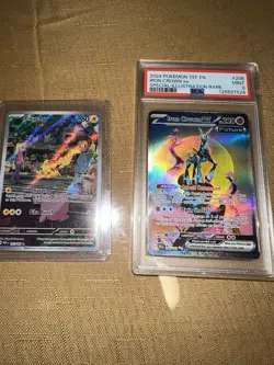 iron crown ex 206/162 psa 9 And Pikachu 173/165 From 151 Set Pokemon Cards - Image 1